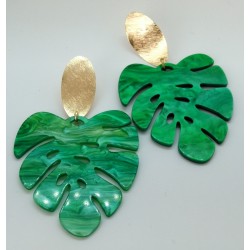 Boucles d'oreilles " Monstera"