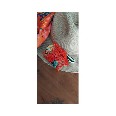 Bracelet manchette corail