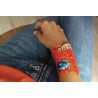 Bracelet manchette corail