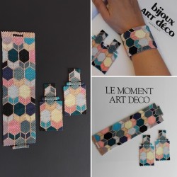 Parure manchette et Bo "Art Déco"
