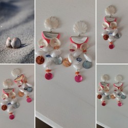 boucles d'oreilles "Coquillage Saint Jacques"