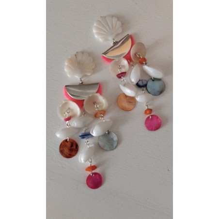 boucles d'oreilles "Coquillage Saint Jacques"