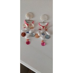 boucles d'oreilles "Coquillage Saint Jacques"