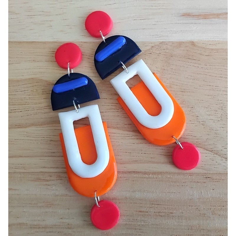 boucles d'oreilles " seventies"