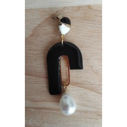 Boucles d'oreilles "Black and white"
