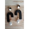Boucles d'oreilles "Black and white"