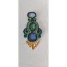 Boucles d'oreilles " vert et bleu"